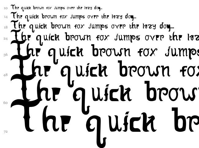 Hanatasya Sans font waterfall